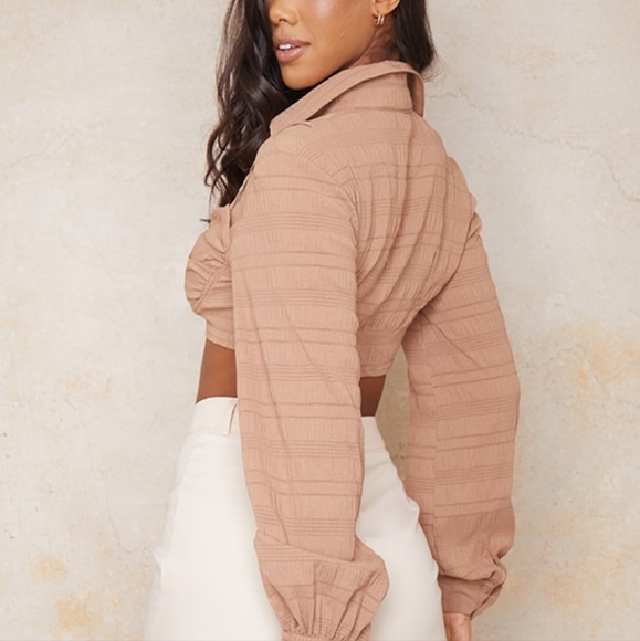 Textured crop blouse - Picture 2 of 6